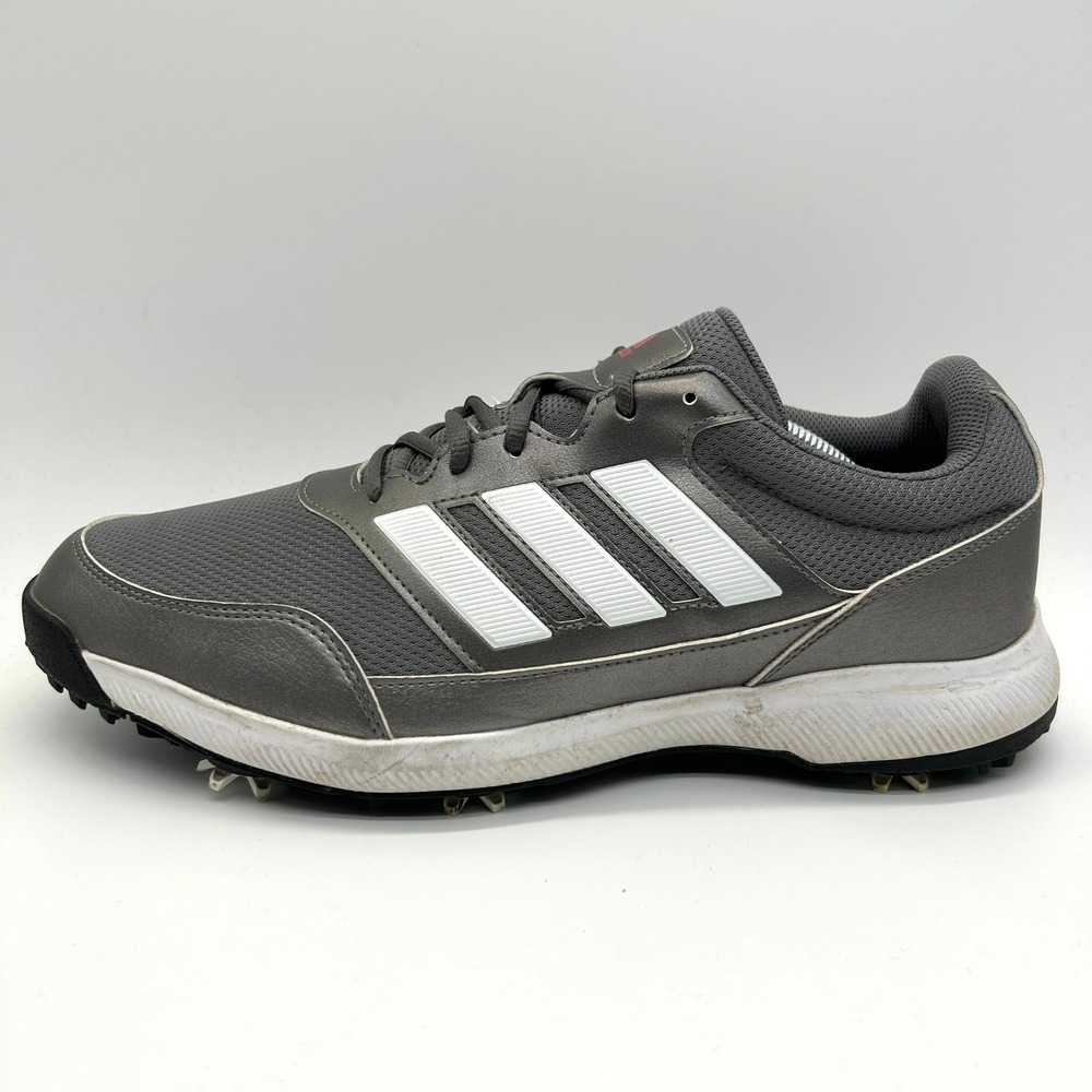 Adidas Tech Response 2.0 Golf Shoes Men 13 Grey Spiked EE9420 Lightweight Spikes